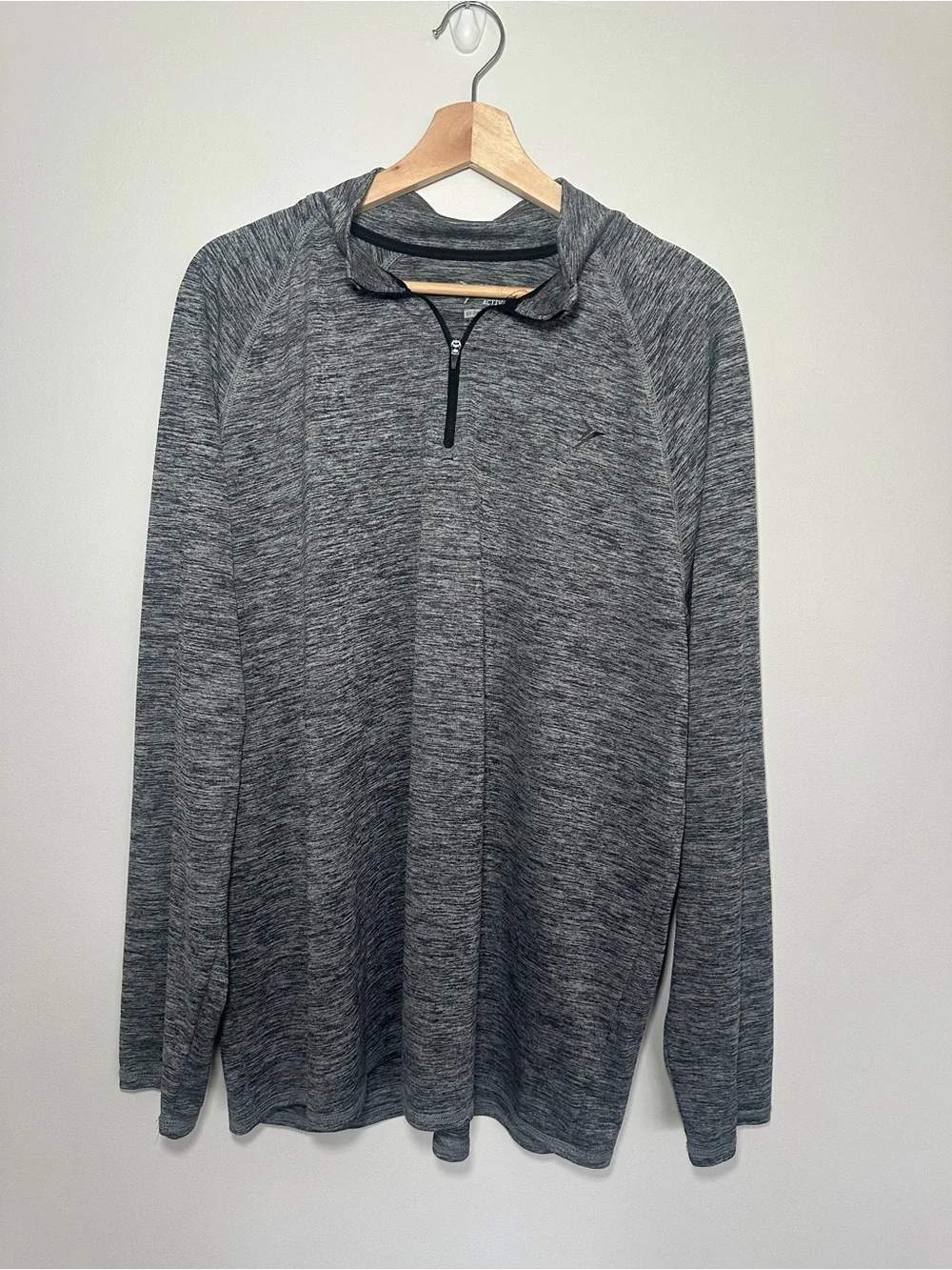 Old Navy Active Go-Dry 1/4 Zip Pullover Gray Space Dye XL